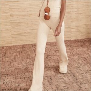 Ulla Johnson Mathilda Rib-Knit Cotton Pull On Pant Size Small